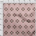 thumbnail image 3 of oneOone Silk Tabby Dusty Pink Fabric Geometric Fair Isle Pattern Sewing Material Print Fabric By The Yard 42 Inch Wide, 3 of 4