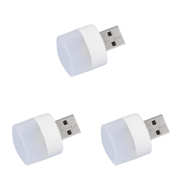 maskred USB Plug Lamp 6500K 3000K Dispositif d'Éclairage Table Ordinateur Chargeant LED Livre Lampes ABS Résistance à l'Usure Lecture Lumière Blanche 3Set