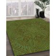 thumbnail image 3 of Ahgly Company Tapis d'Intérieur Lavable en Machine Carré Vert Transitionnel Oignon Vert, 4 Pieds Carré, 3 of 7