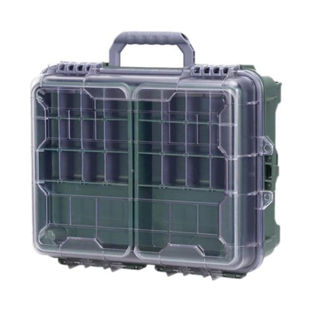 S SERENABLE Fishing Tackle Box Fishing Accessories Box Multifunctional Storage Organizer Green