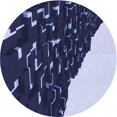 thumbnail image 1 of Ahgly Company Tapis Rond Lavable en Machine Intérieur Transitionnel Bleu Nuit, 8 Pieds Rond, 1 of 7