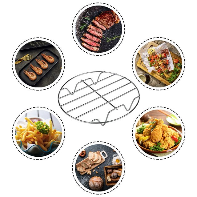 Lefu 6/7/8/9 inch Air Fryer Accessories Circular Wire Rack Cooling Rack Steam Rack