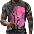 thumbnail image 1 of Styesk T-Shirts pour Homme Décontractés Mode Col Rond Chandail Imprimé T-Shirt Manches Courtes Hauts, 1 of 5