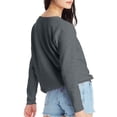thumbnail image 2 of Hanes Chandail en Molleton Col Rond pour Femmes EcoSmart, Ardoise Chiné, Petit, 2 of 5