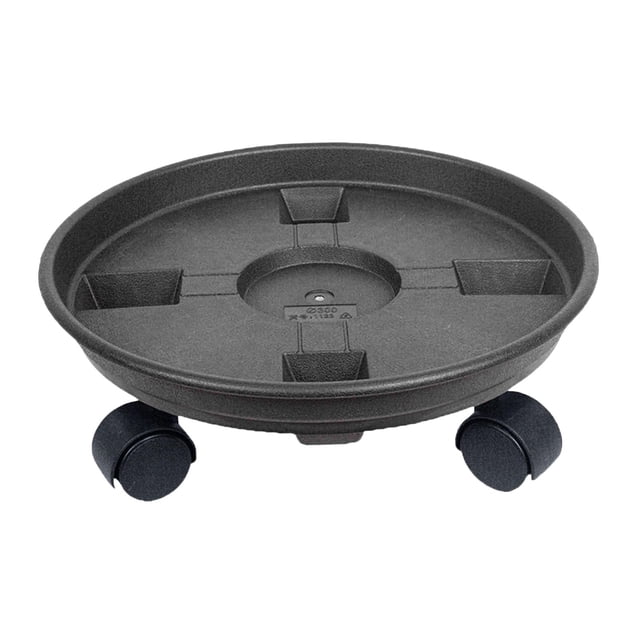 tamizeot Soucoupe pour Plante Support Roulant pour Plante avec Roues Polyvalentes pour Intérieur Extérieur 40cm Noir 36cm