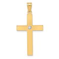 thumbnail image 1 of 14K Yellow Gold Polished .02ct. Diamond Cross Pendant, 1 of 2