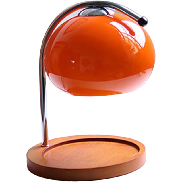 Lampe Chauffe-Bougie Aromathérapie Chauffe-Bougie à Intensité Réglable Rétro Décorative Fondoir de Bougie d'Aromathérapie Lampe de Fusion pour Chambre Bureau Assiette Ronde (Orange)