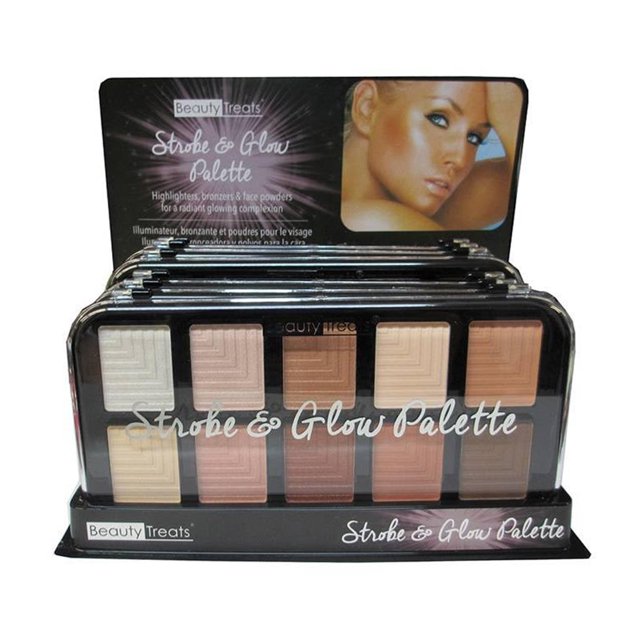 BEAUTY TREATS Palette Stroboscopique & Lumineuse Ensemble d'Affichage, 12 Pcs