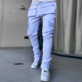 thumbnail image 2 of XZNGL Salopette de Sport Décontractée pour Homme à Jambes Droites Réfléchissantes à Multiples Poches, 2 of 4