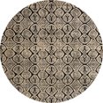 thumbnail image 1 of Ahgly Company Machine Washable Indoor Round Abstract Burgundy Brown Area Rugs, 7' Round, 1 of 7