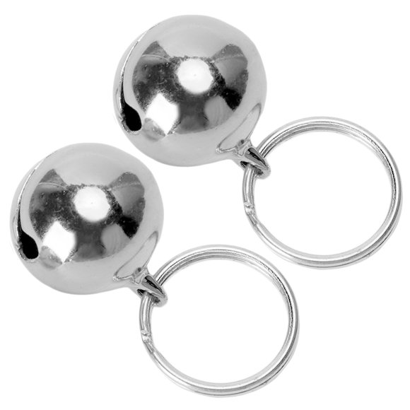 Pet Bells,  Pets Copper Bells Sturdy -plated With Key Ring For Outdoor Silver