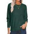 thumbnail image 2 of Women's Pocket Sweater 2025 - Lightweight Knit | Oversized Crewneck Pullover, 2 of 9