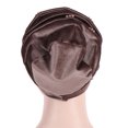 thumbnail image 4 of Womens Large Elastic Solid Color Comfortable Flat Hat Pearl Cap Nail Bead Pile Cap, 4 of 4