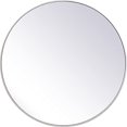 thumbnail image 2 of Elegant Decor MR4839S Miroir Rond Cadre en Métal 39 Po, Argent, 2 of 4