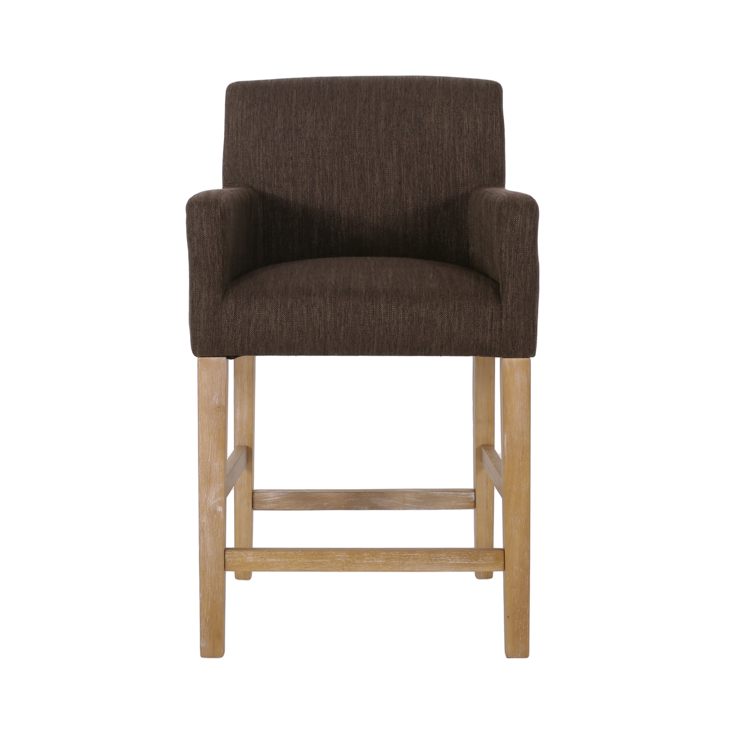 Tabouret de bar Noble House rembourré, hauteur 66 cm, brun (lot de 2)