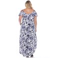 thumbnail image 4 of White Mark Women's Cold Shoulder Tie Dye Maxi Dress, 4 of 6
