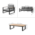 thumbnail image 3 of Berglite Imera Ensemble de Conversation pour Patio Extérieur 5 Personnes avec Coussins et Housses, 3 of 10