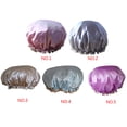 thumbnail image 3 of stanreset Beauty Makeup Dustproof Cap Waterproof Padded Shower Hat Imitate Silk Satin Adult Bathing Hat, 3 of 8