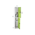 thumbnail image 3 of AdirOffice - Locker - 2 doors - 2 hooks - solid steel - green (pack of 4), 3 of 6