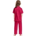 thumbnail image 4 of TBWNWG Satin Sleepwear Set For Kids Comfortable Two Piece Pajamas With Classic Button Down Design,Sizes 4-5 Years, 4 of 4