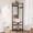 Brown, variant on Bingirl Corner Coat Rack with Shoe Bench Entryway Corner Hall Tree with 6 Double Hooks Corner Clothes Rack with Storage Corner Tree with Organizer Shoe Bench Shelf for Entryway Hallway Closet
