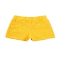 thumbnail image 4 of Baby Girls Casual Denim Shorts Solid Color High Waist Button Ripped Jeans with Side Pockets Purple 2-3 Years, 4 of 5