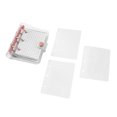 thumbnail image 2 of Mini Transparent 3Ring Binder Covers with Grid Inner Page and Binder Pockets Mini Loose Leaf Notebook Binder Clear PVC Binder Cover with Snap Button, 2 of 8