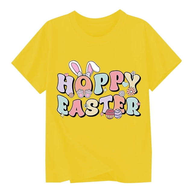 TZEWGL Cute Shirt For Infnat Cartoon Prints Short Sleeve Round Neck Blouse For Kids size 10-11T