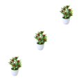 thumbnail image 1 of Ruiboury Add Touch Of Green To Living Space Artificial Plant Collection Home Decor Plastic Artificial Potted Plants False Plant Big Red Fruit 3Set, 1 of 6