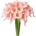 thumbnail image 1 of CHUANK 20pcs Artificial Calla Lily Silk Flowers 13.4” for Home Kitchen Wedding Table Decoration (White), 1 of 18