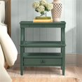 thumbnail image 2 of Comfort Pointe Newton Vintage Green Wood 1-drawer Storage Nightstand, 2 of 11