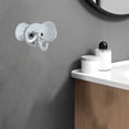 thumbnail image 4 of QTOCIO 1 Piece Elephants Shape Wall Hook Strong Adhesive Traceless Hanger Suitable For Home Kitchen Bathroom Organization Durables Material Rotating Designs Cute Decor, 4 of 4