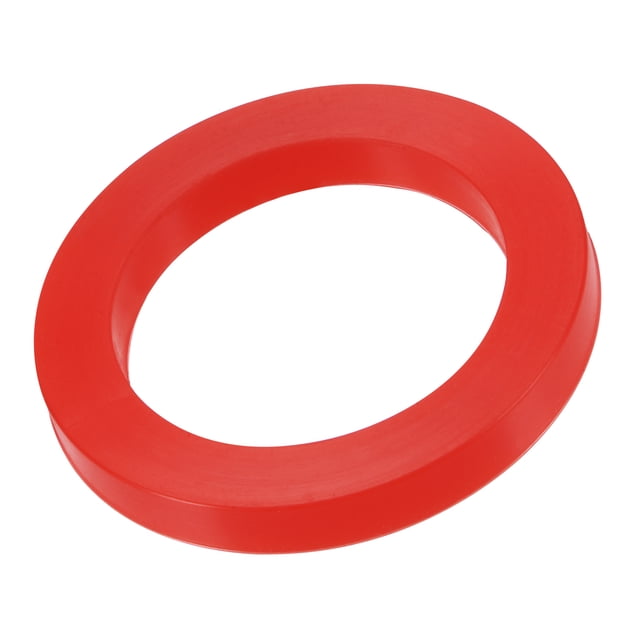 Unique Bargains 1-1/2' DN40 Silicone Rubber Flat Washer Quick Connector Gasket Red