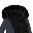 thumbnail image 4 of HWRETIE Women's Plus Size Winter Jacket Button Front Lapel Coat Warm Composite Fabric Casual Outerwear For Fall Winter Everyday Wear, 4 of 4