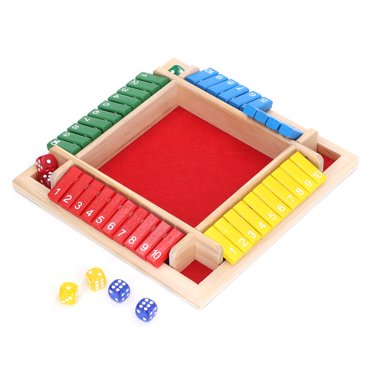 Jeu de Société de dés Familial, Jeu de Société de dés de Math Portable Sécuritaire et Exquis pour Pub pour Enfant Fond Vert, Fond Rouge