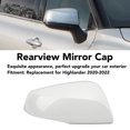thumbnail image 3 of Car Rearview Mirror Cap Covers for  Highlander 2020–2022, 1 Pair White Door Mirror Covers Caps, Left Right Side Mirror Covers Caps, High Strength and Durability, 3 of 7