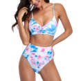 thumbnail image 1 of Split Bikini, Polyester Elastic Bikini Bathing Suit  For Beach, 1 of 5