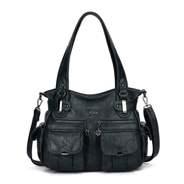 KL928 Women Large Purses Multi-Pocket Handbags PU Leather Tote Bag