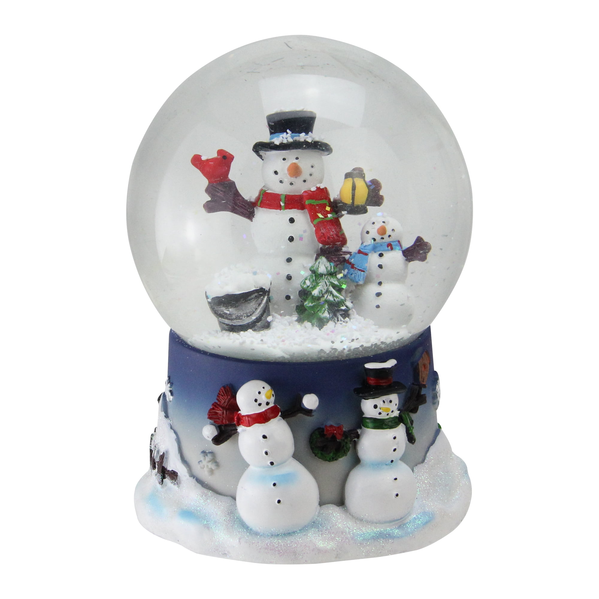 Northlight Snowman Famille Musical Noël Snow Globe - 7 Pouces