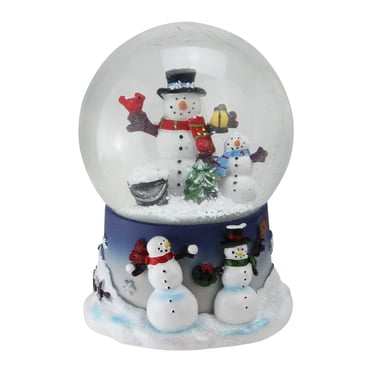 Northlight Snowman Famille Musical Noël Snow Globe - 7 Pouces
