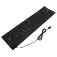 thumbnail image 4 of USB Wired Keyboard, Waterproof Dustproof 109 Keys Foldable Silicone Keyboard 109 Keys  For Laptop For Office Black, 4 of 8