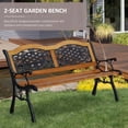 thumbnail image 4 of Outsunny 50" Outdoor Bench, Porch Park Patio Loveseat with Antique Flourish, 4 of 10