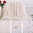 thumbnail image 3 of 80x120cm Doux Moelleux Shaggy Chaud Lit Sofa Couvre-Lit Literie Drap Jeté Couverture, 3 of 10
