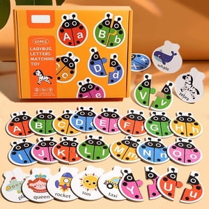 Amzcrzy Word Cards Desk Organizer Alphabet Matching Puzzle Set School Supplies Teacher Supplies Back To School Supplies Office Desk Accessories