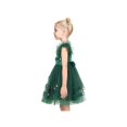 thumbnail image 5 of Robe Fille Verte Sapin de Noël en Maille Pompons Volant Nœud Fête 10 Ans, 5 of 5