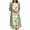 Green, variant on CEHVOM Women Two Piece Dress with Cardigan Set,Elegant Dress Sets for Women Business Casual Round Neck Floral Print Flowy Summer Dresses for Women 2024