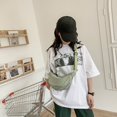 thumbnail image 2 of Sac Messager en Toile pour Femmes Mode Sac de Poitrine Décontracté pour Dames (Vert), 2 of 9
