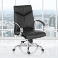 thumbnail image 2 of Deluxe Mid Back Black Executive Leather Office Chair, 2 of 10