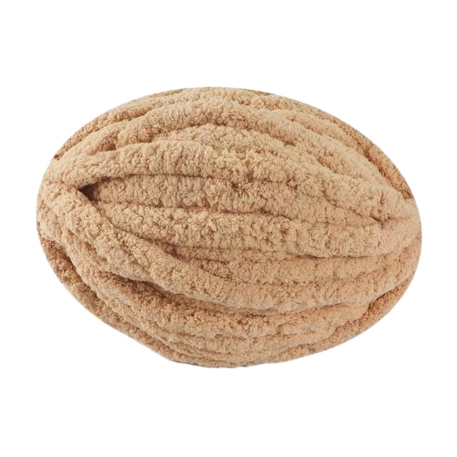 Thick Chunky Yarn, Heavy Yarn, Polyester Yarn, Comfortable Knitting Yarn, Chunky Light Brown