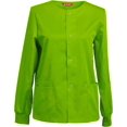 thumbnail image 1 of Womens Scrub Jacket Workwear Snap Front Warm-up Scrubs Jacket, 1 of 4